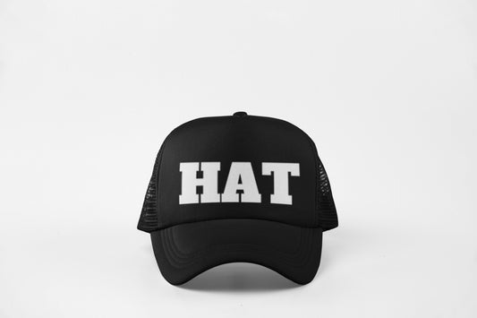 Black. White. Hat. Hat.
