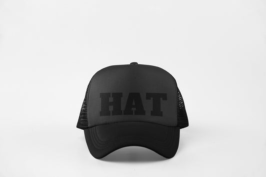 Black. Black. Hat. Hat